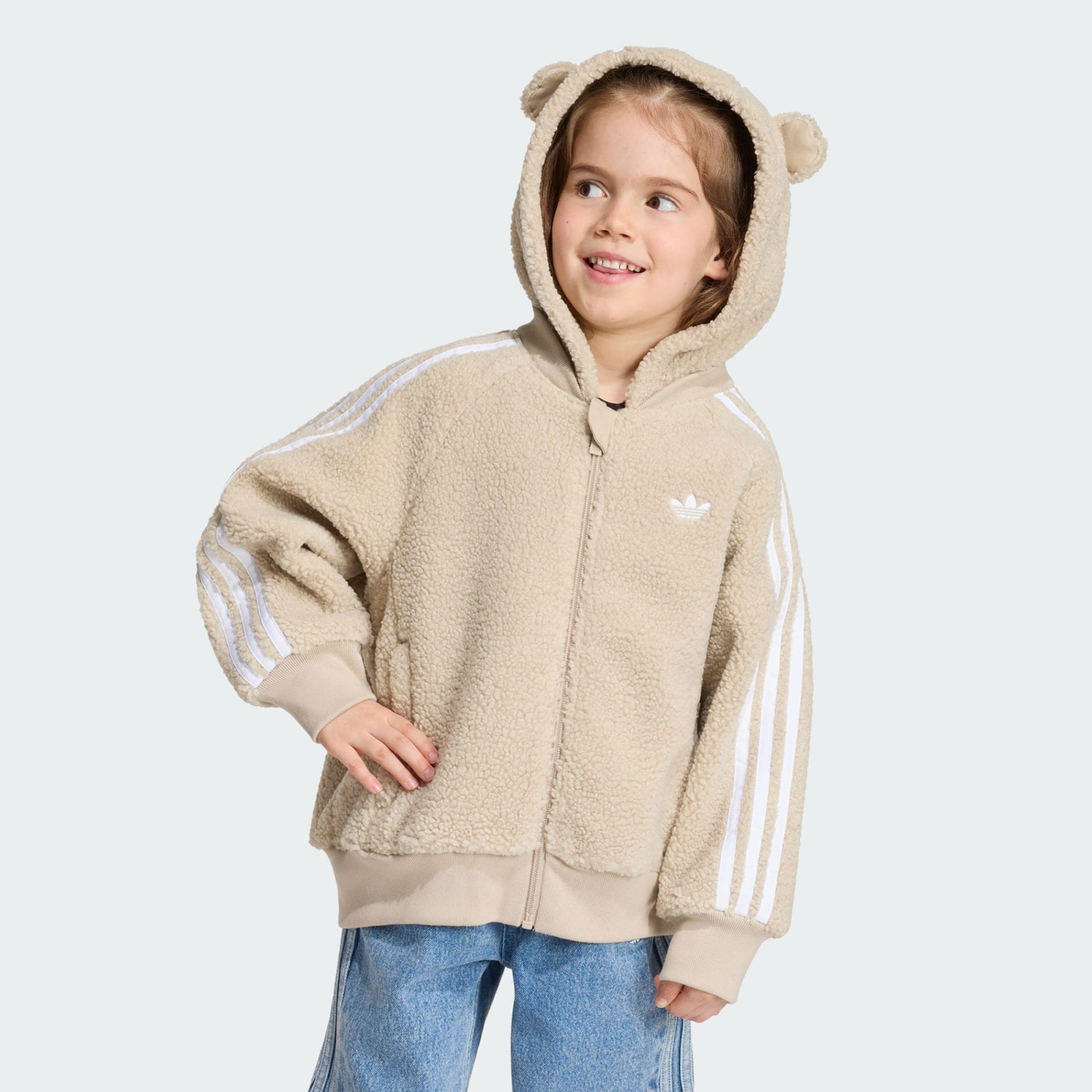 ADIDAS ORIGINALS, Adidas Originals Adidas Care Bears Sst Träningsjacka Med Huva I Teddyfleece, Model 1