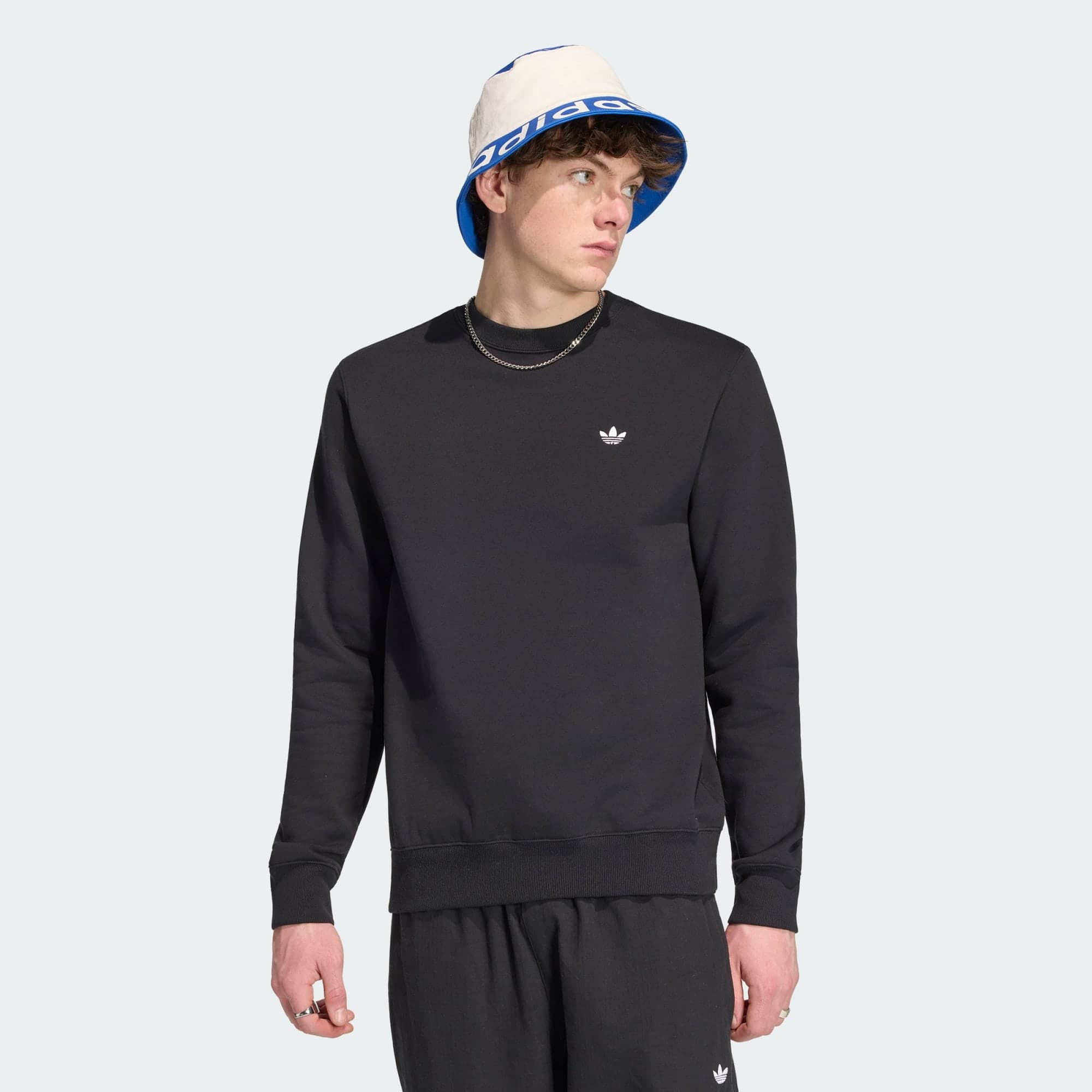 ADIDAS ORIGINALS, Adidas Originals Trefoil Essentials Crew Tröja, Model 1