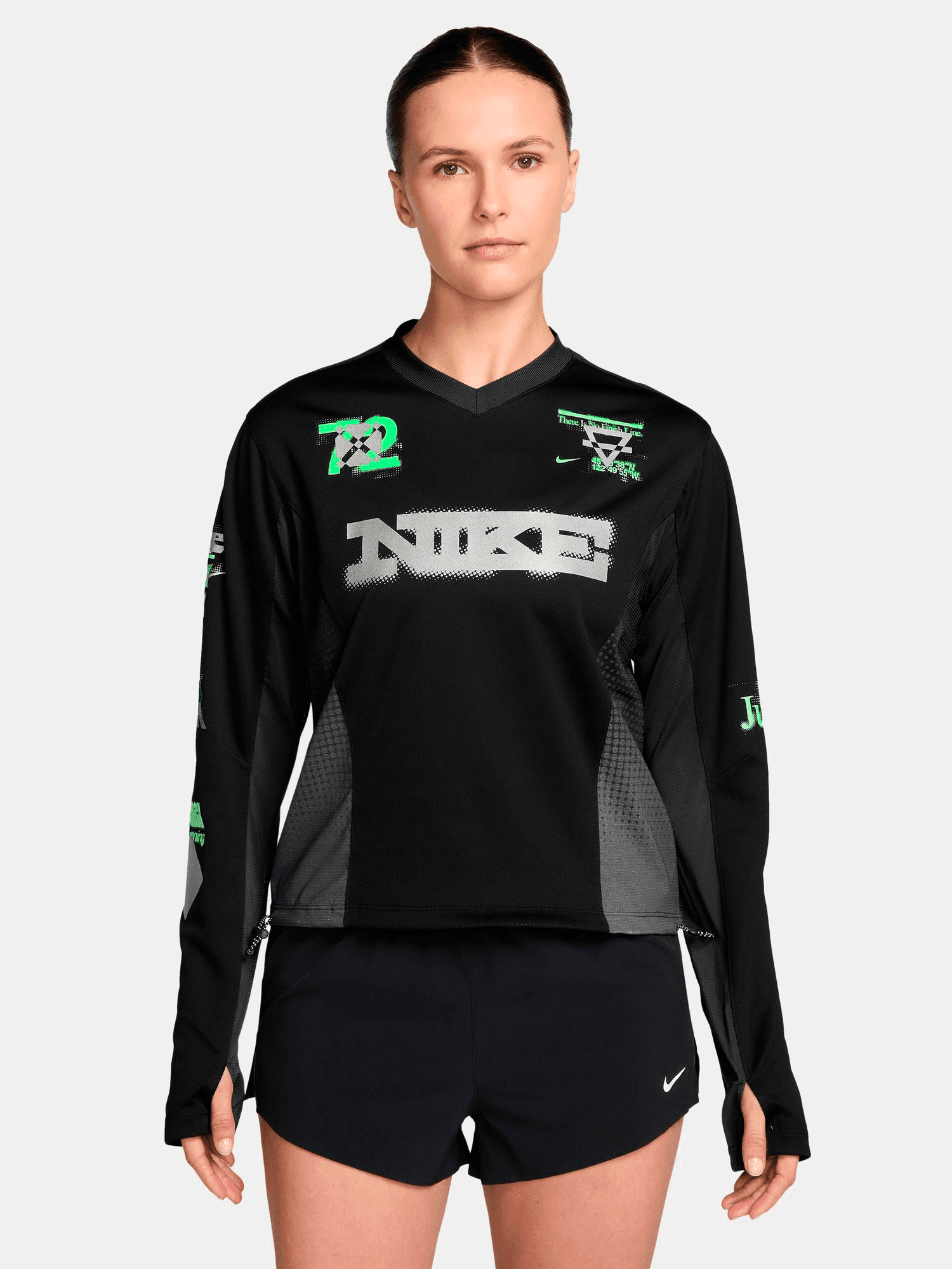 Nike, W NK SWIFT JERSEY TOP LS NV, Model 1