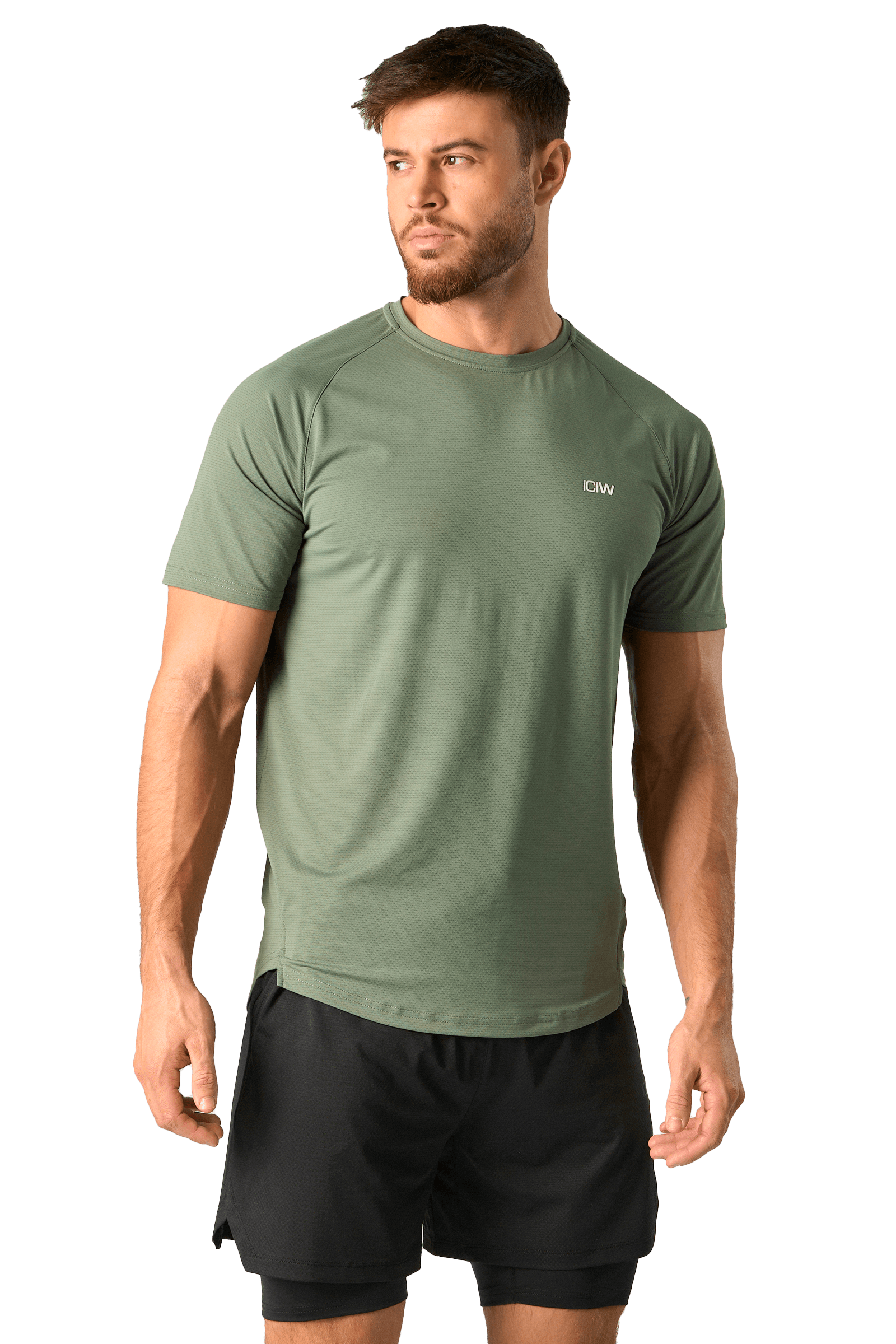 ICANIWILL, M Stride Raglan Tee, Model 1