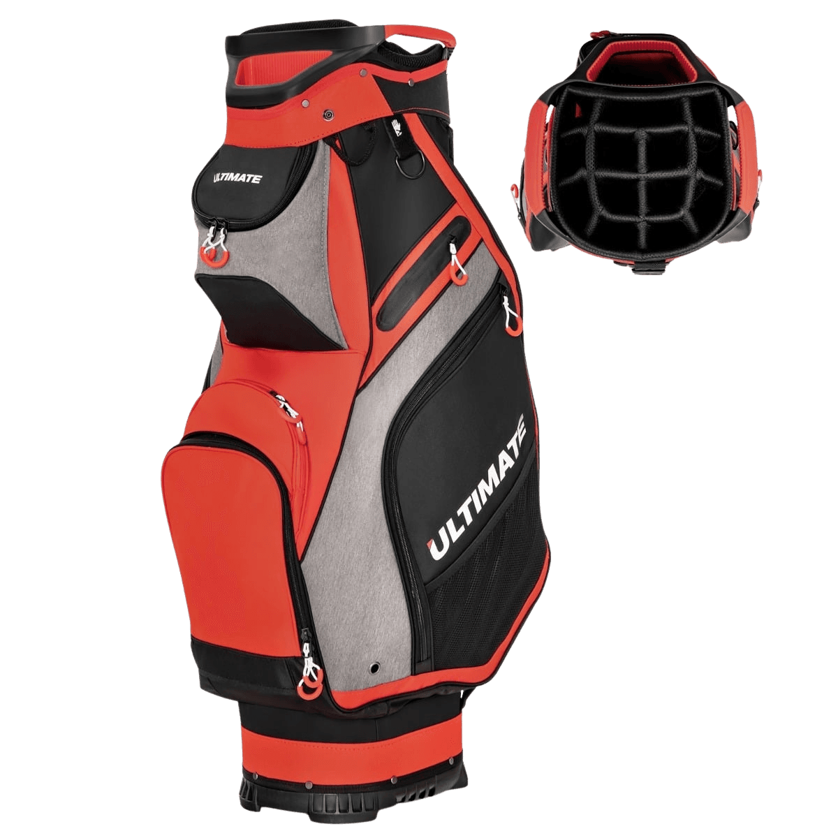 northix, Lightweight Golf Bag With 14 Full-length Dividers, Black/red, Product 0