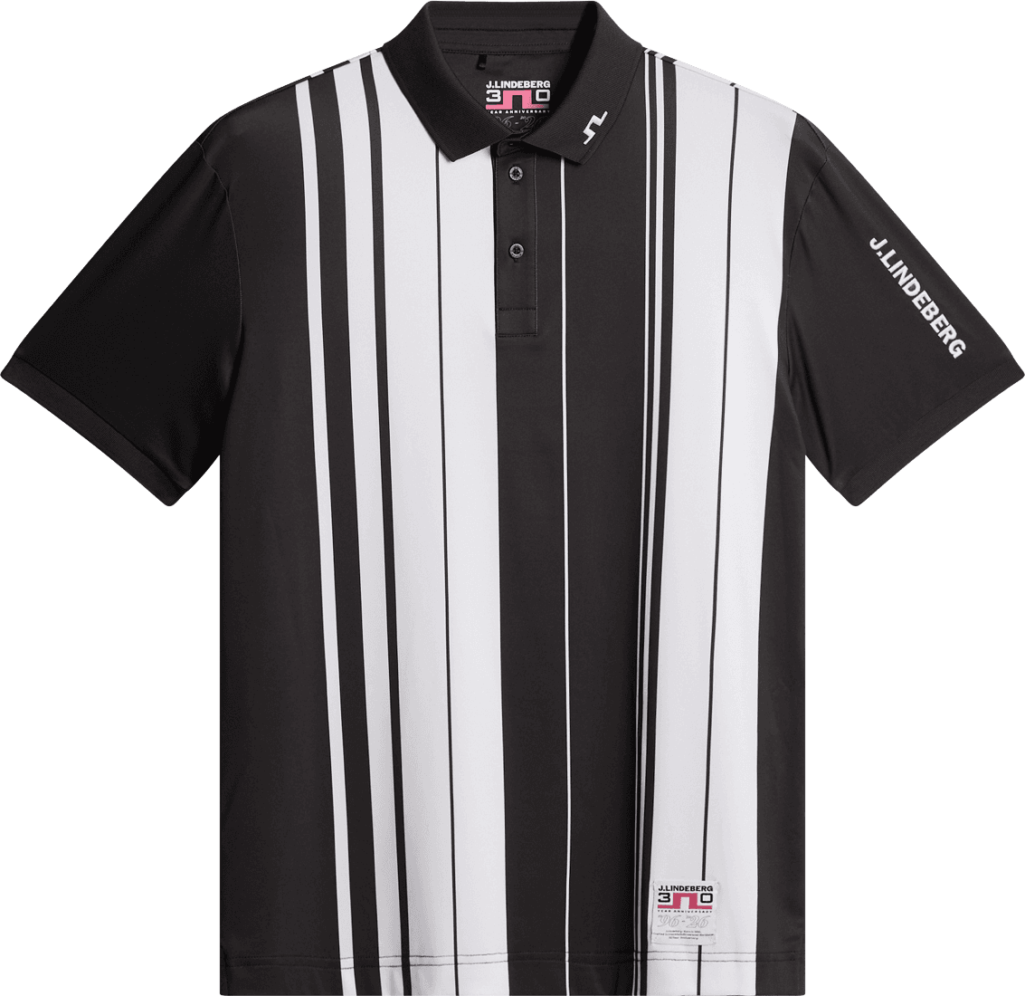 J LINDEBERG, 30Y TOUR TECH STRIPED POLO, Product 0