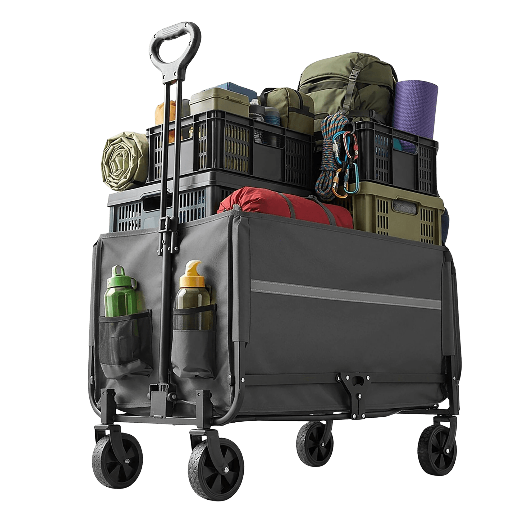 northix, Folding Wagon With Tailgate – Waterproof, Compact Storage, Product 0