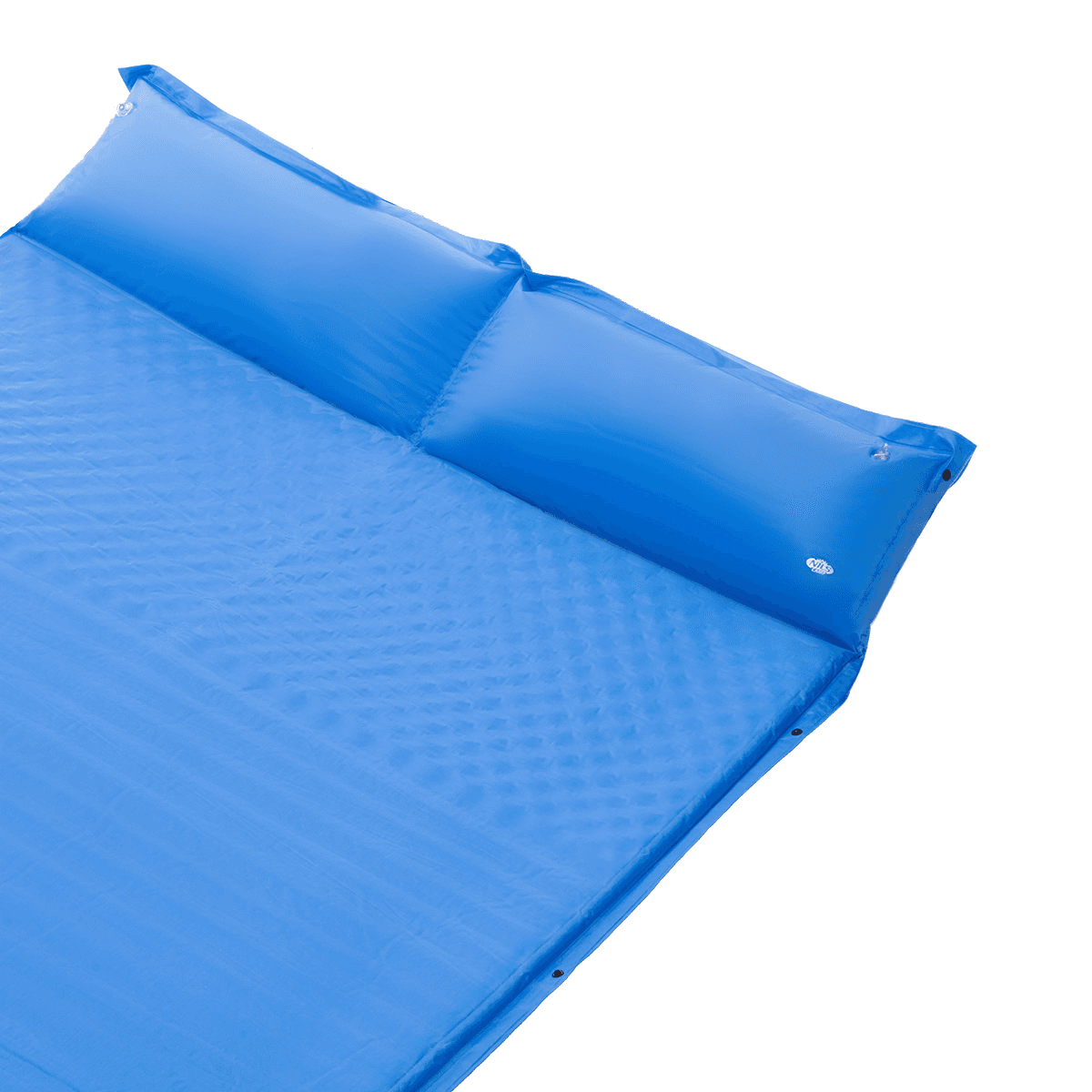 northix, Blue Double Self-inflating Mat With Pillow, Camping, Detail 1