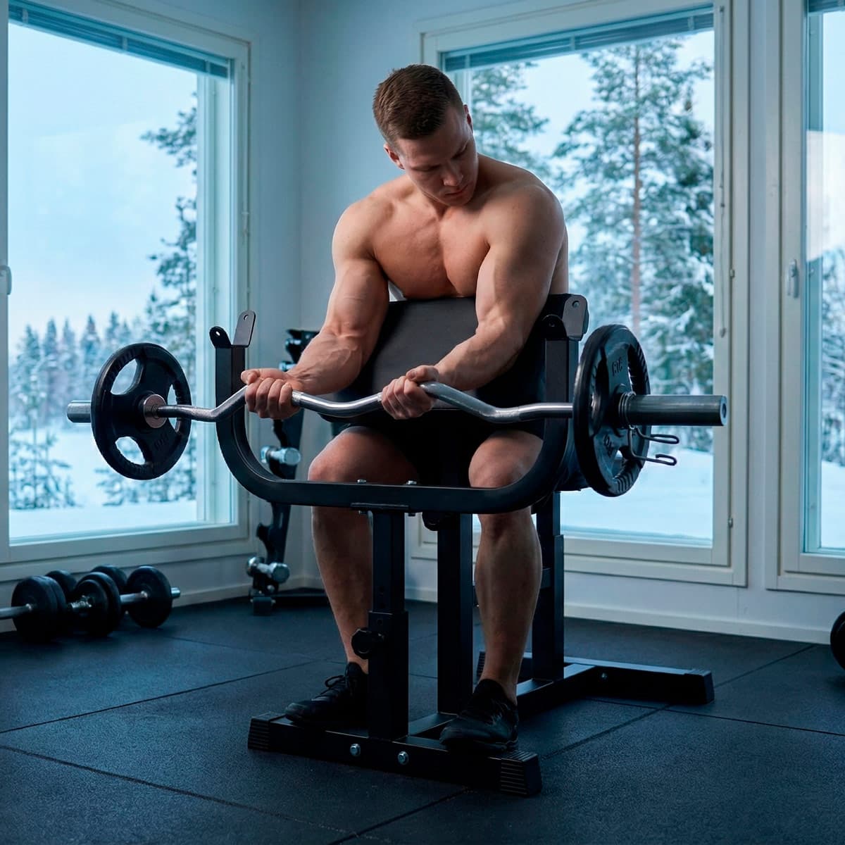 react, React Preacher Curl Bench 100, Detail 1
