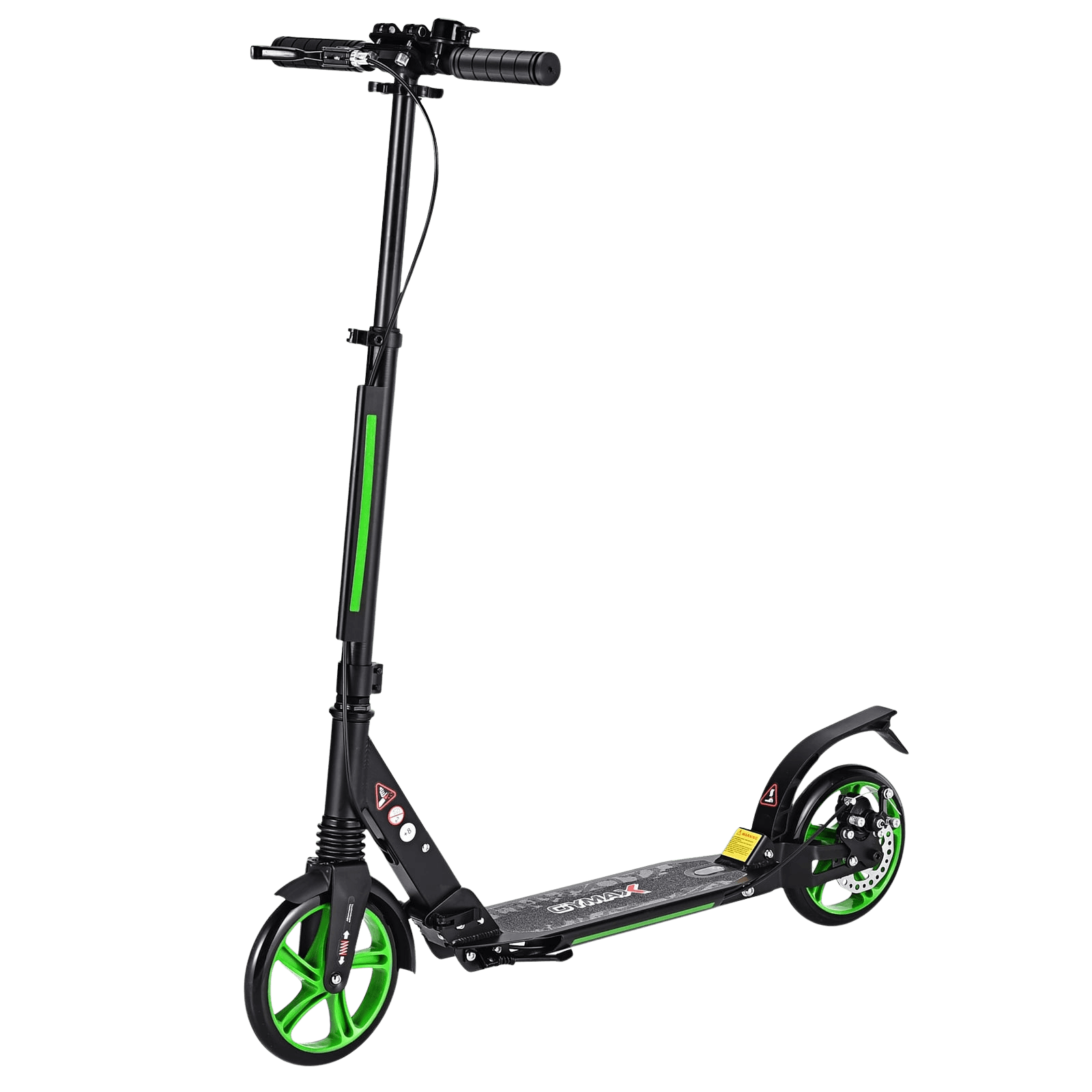 northix, Adjustable Height Kids Scooter, Foldable, Black/green Wheels, Product 0