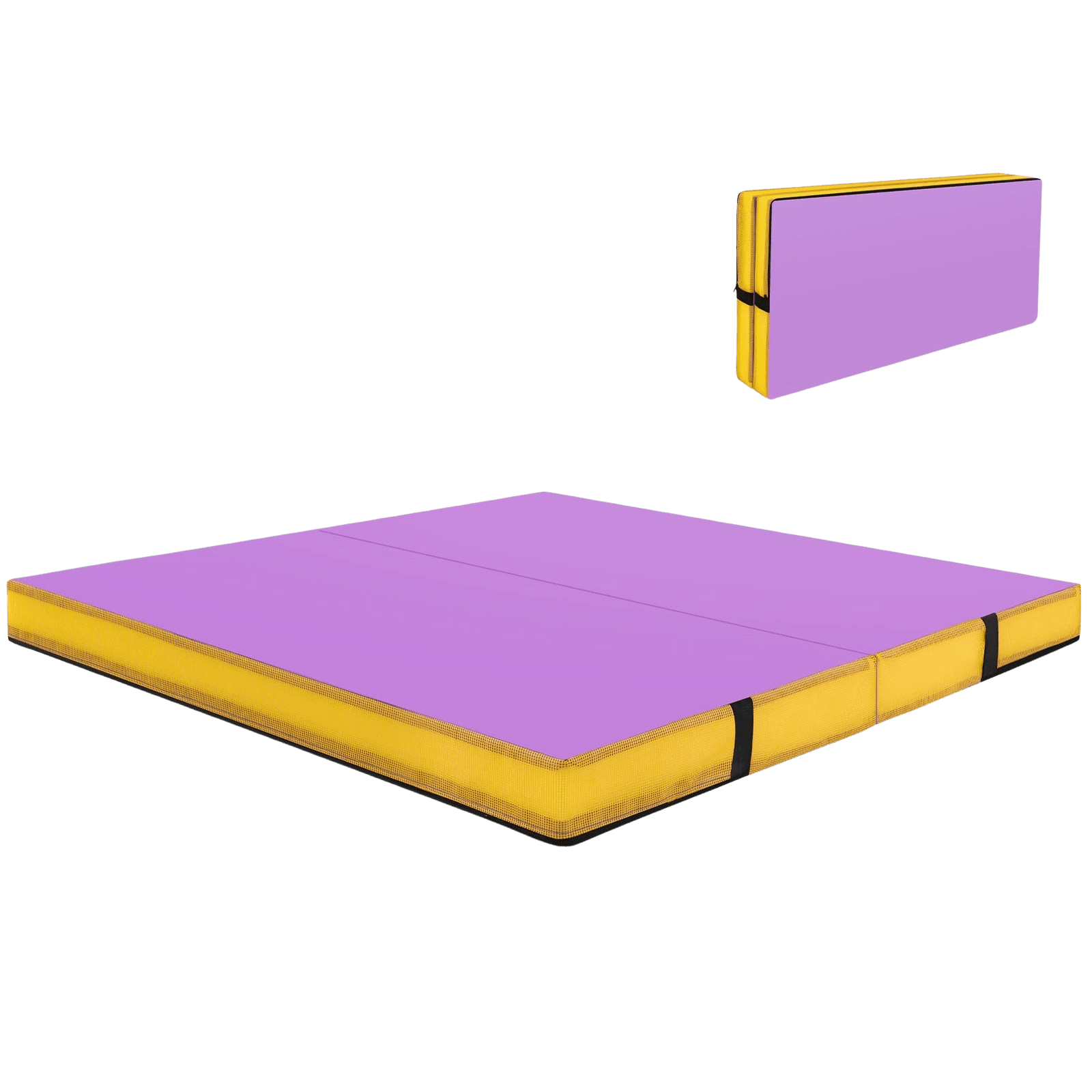 northix, Folding Gymnastics Mat, 122x122x10 Cm, Purple, Epe Foam, Product 0