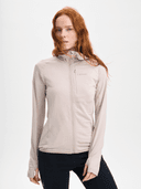 W STRUCTURED ZIP HOOD, Beige