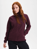 W ZIP FLEECE JACKET, Red