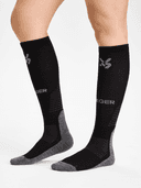 Advanced Wool Compression Ski Sock, Black