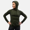 Bn213 Light Merino Hoodie Women's, Green
