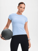 W SOFT FITNESS TEE, Blue