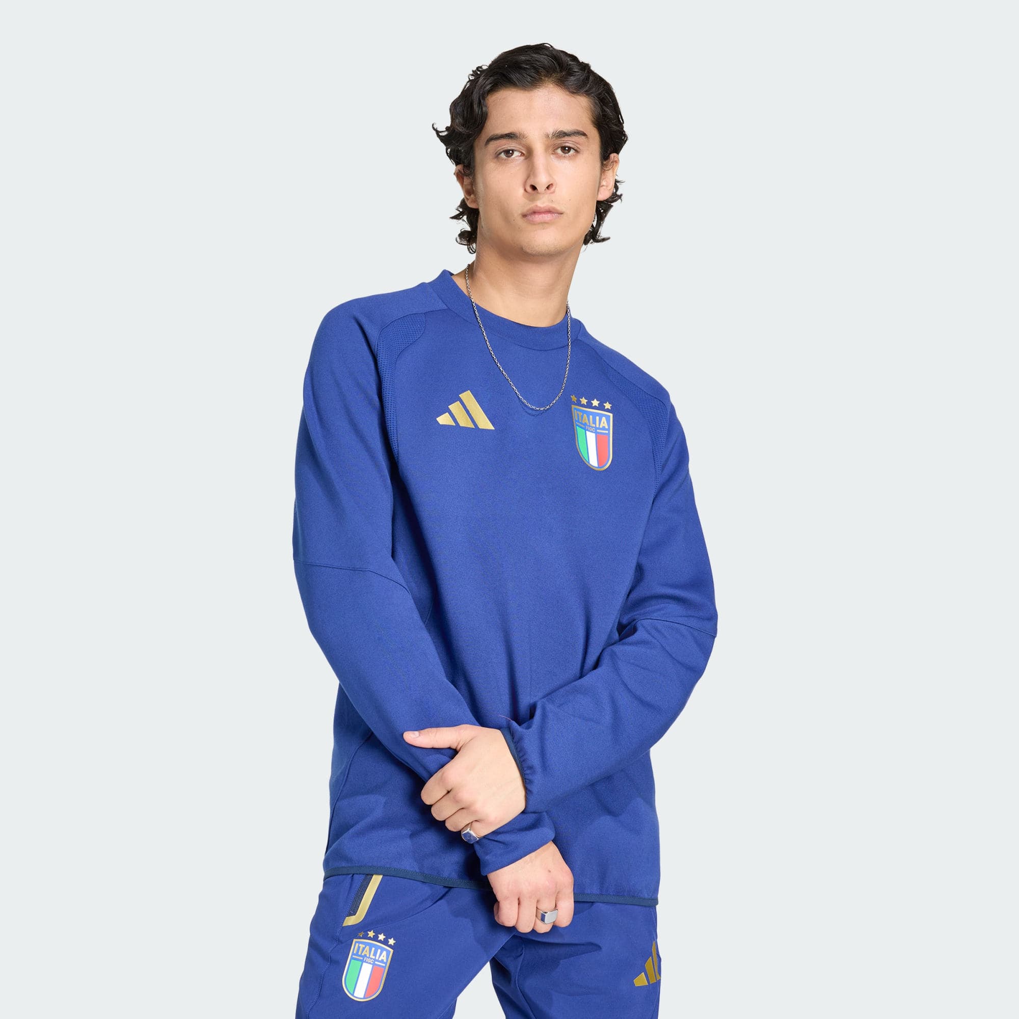Adidas, Adidas Italien Tiro Travel Crew Sweatshirt, Model 1