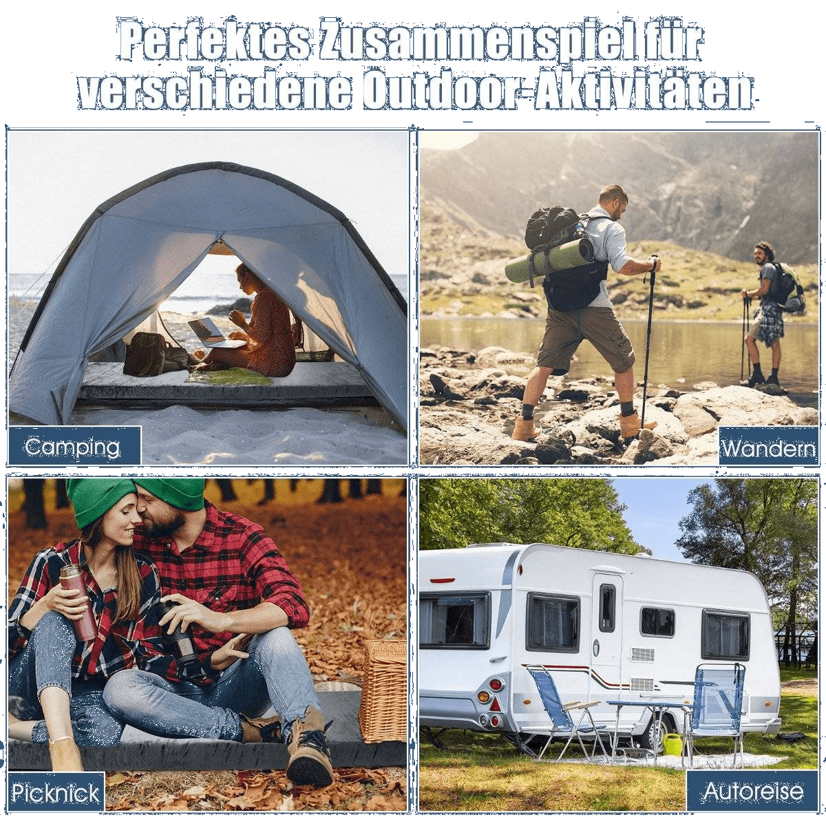 b2x, Camping Sleeping Mat, Camping Mattress Made Of Memory Foam, Lightweight Sleeping Mat With Flannel Co, Product 0