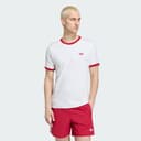 Adidas Originals Drop Needle 3-stripes T-shirt, White