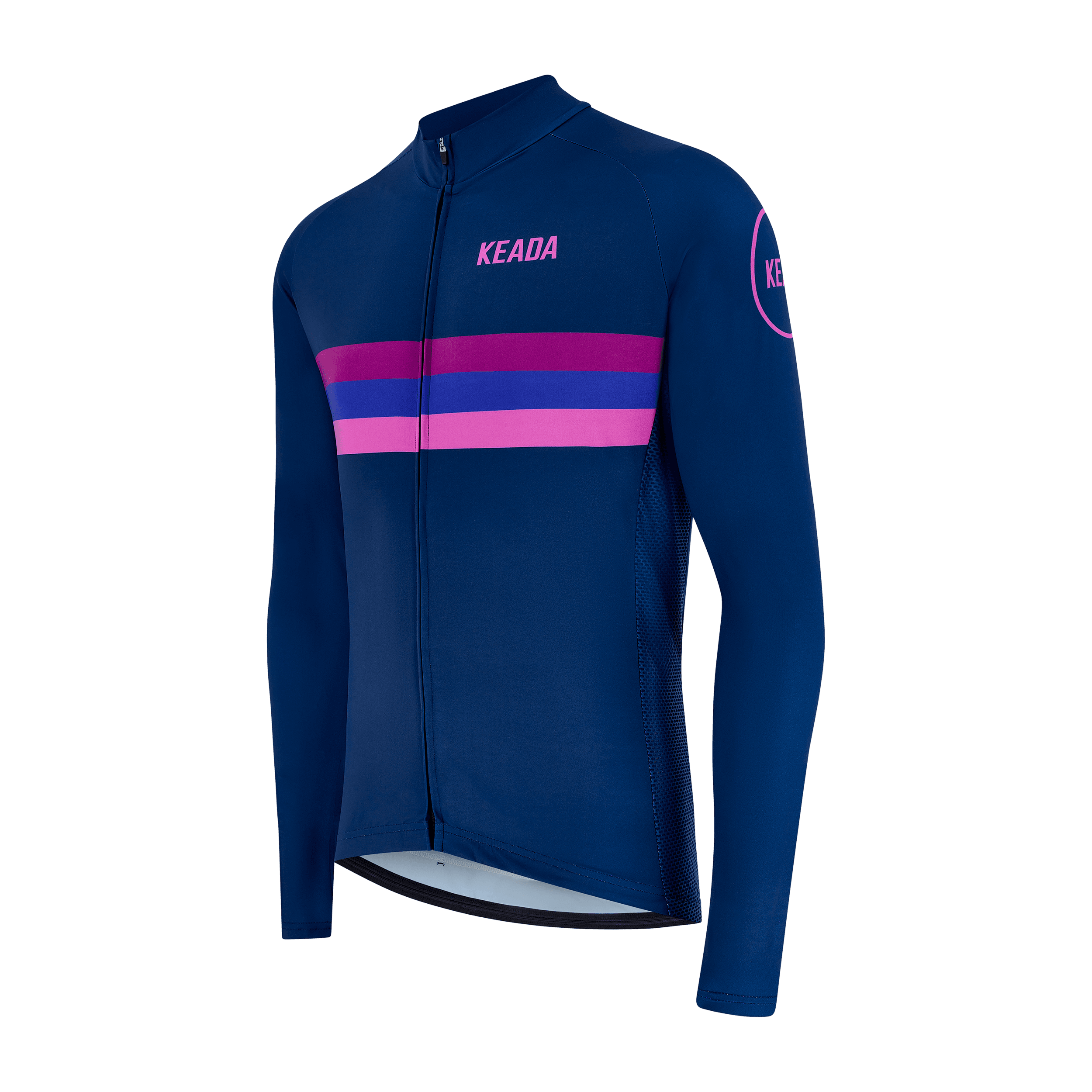 keada sports, Mens Long Sleeved Cycling Jersey - Sunset, Detail 1