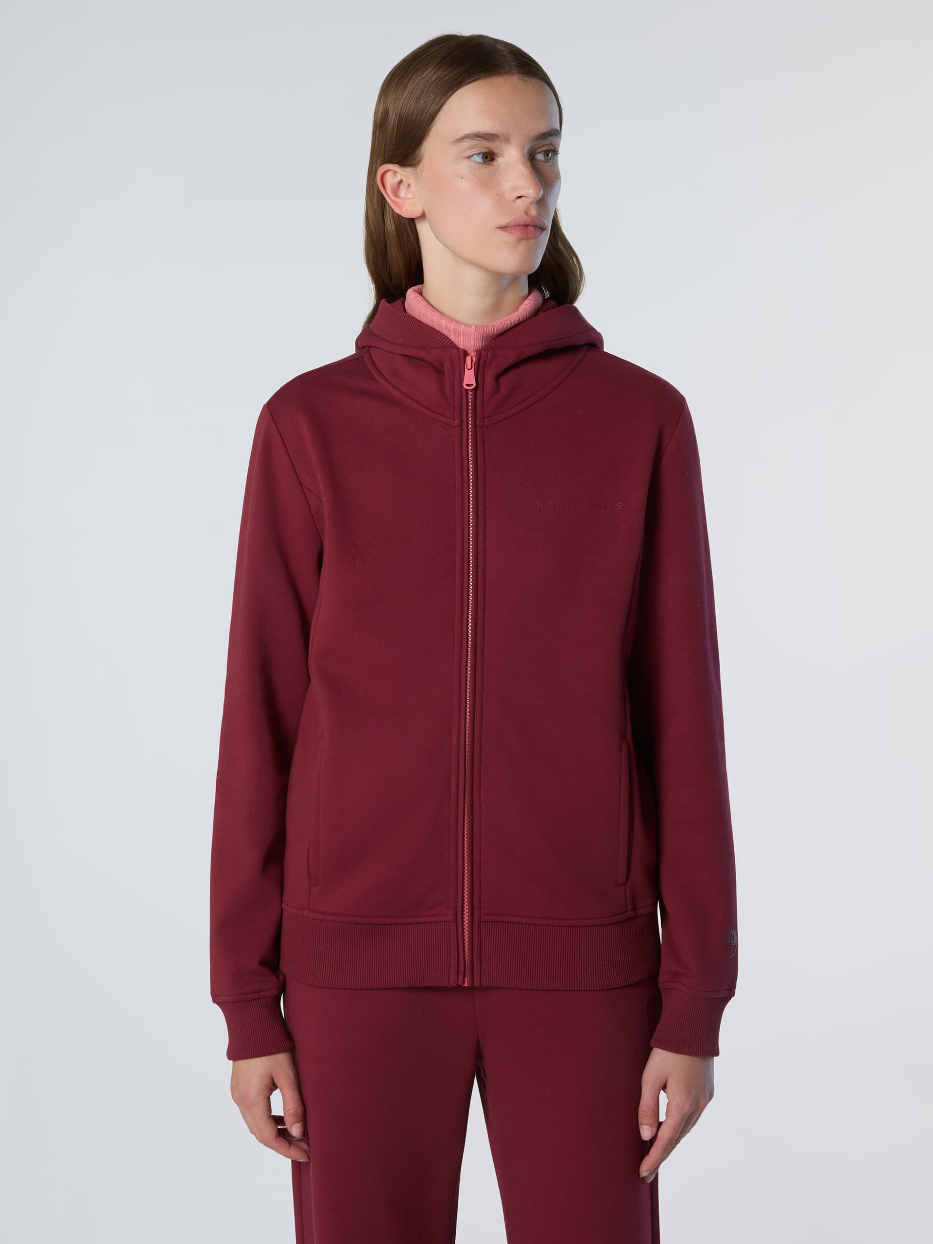 north sails, North Sails Full-zip Hoodie With Tonal Logo, Product 0