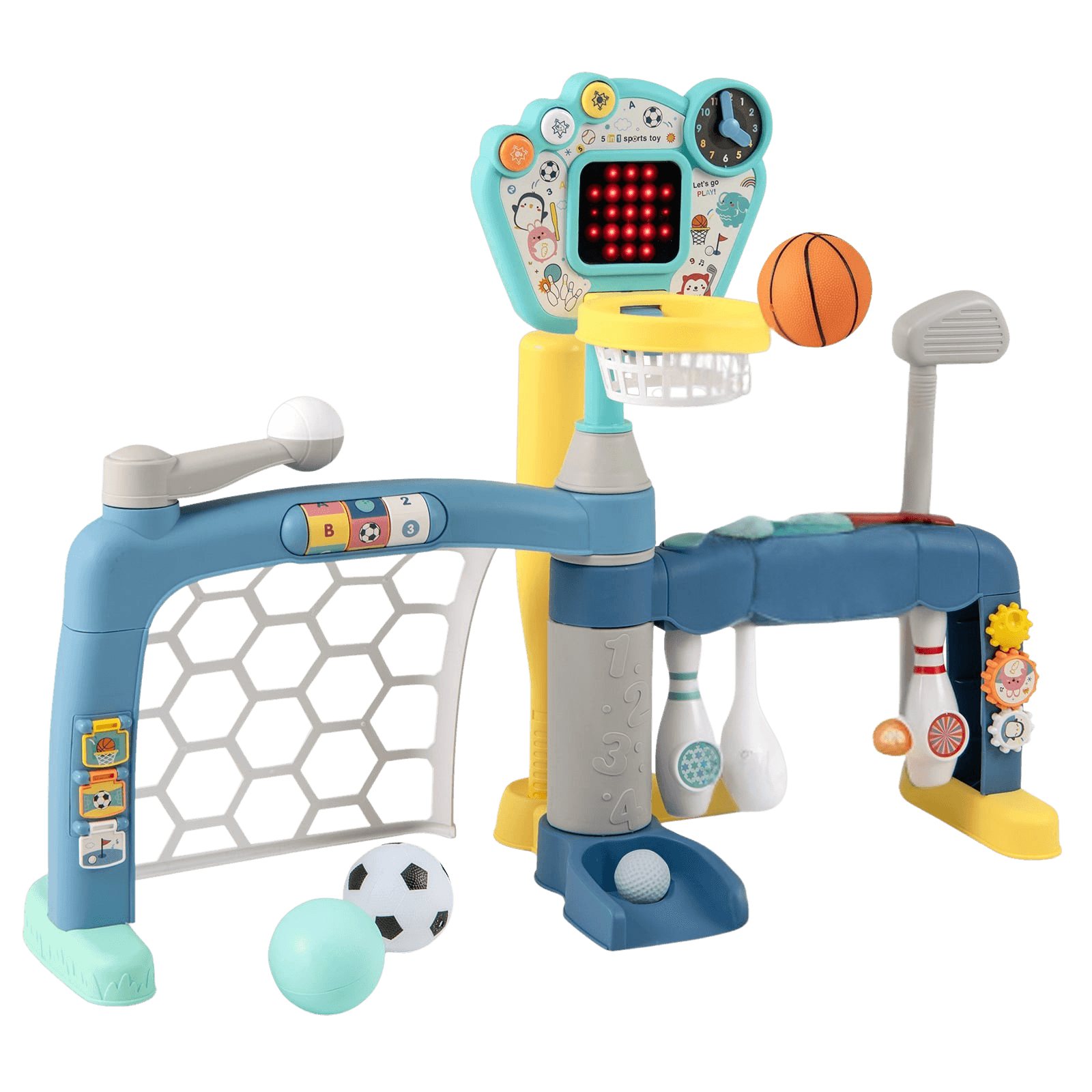 northix, 5-in-1 Toddler Sports Center: Basketball, Soccer, Golf, More, Product 0