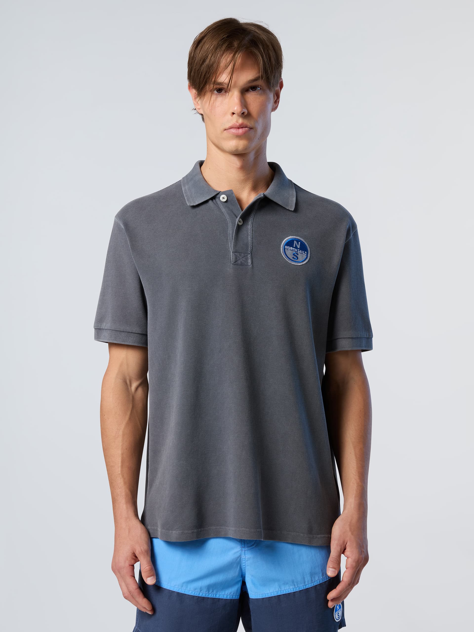 north sails, North Sails Polo Shirt With Pigment-dyed Finish, Product 0
