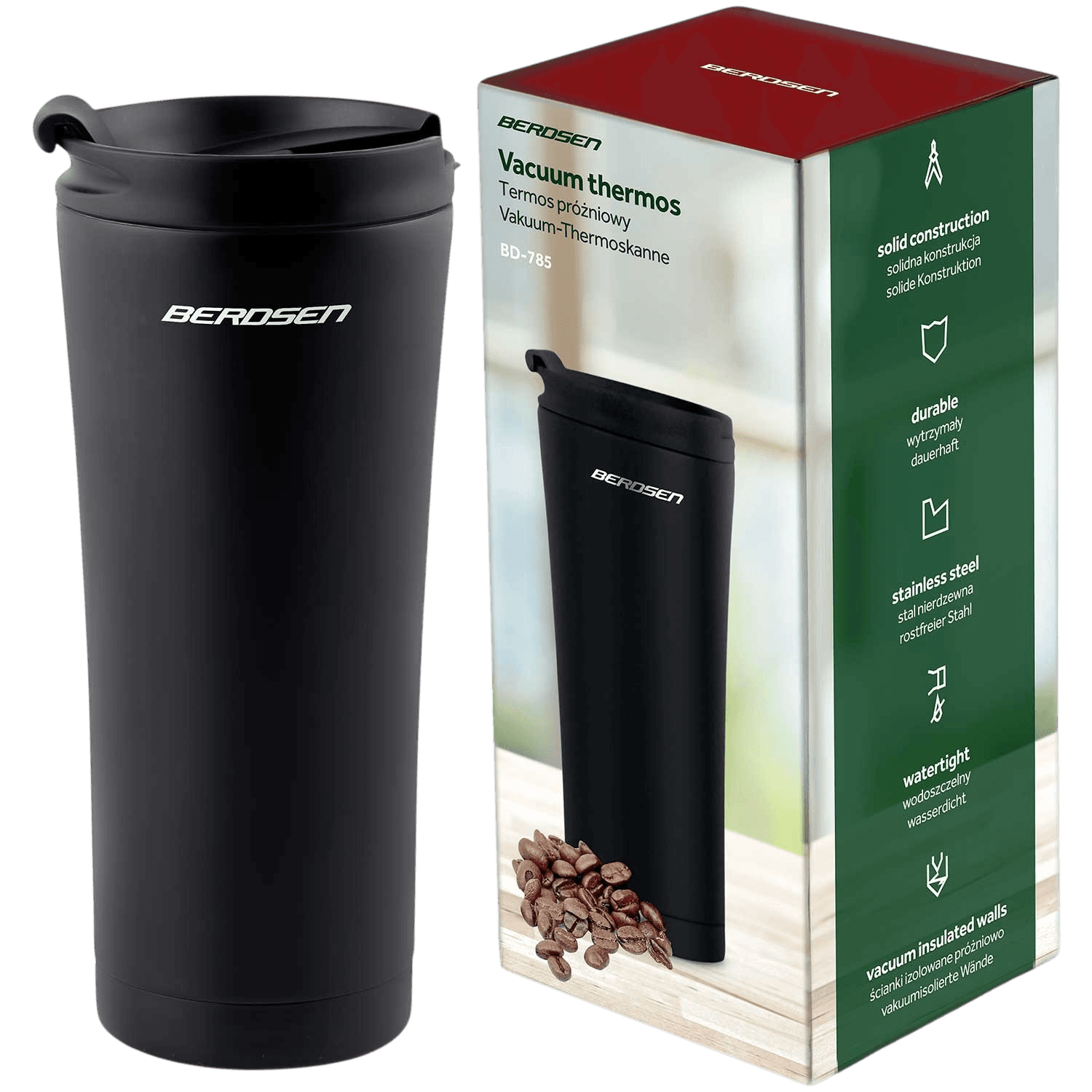 b2x, Vacuum Thermos 470 Ml Bd-785 Black, Detail 1