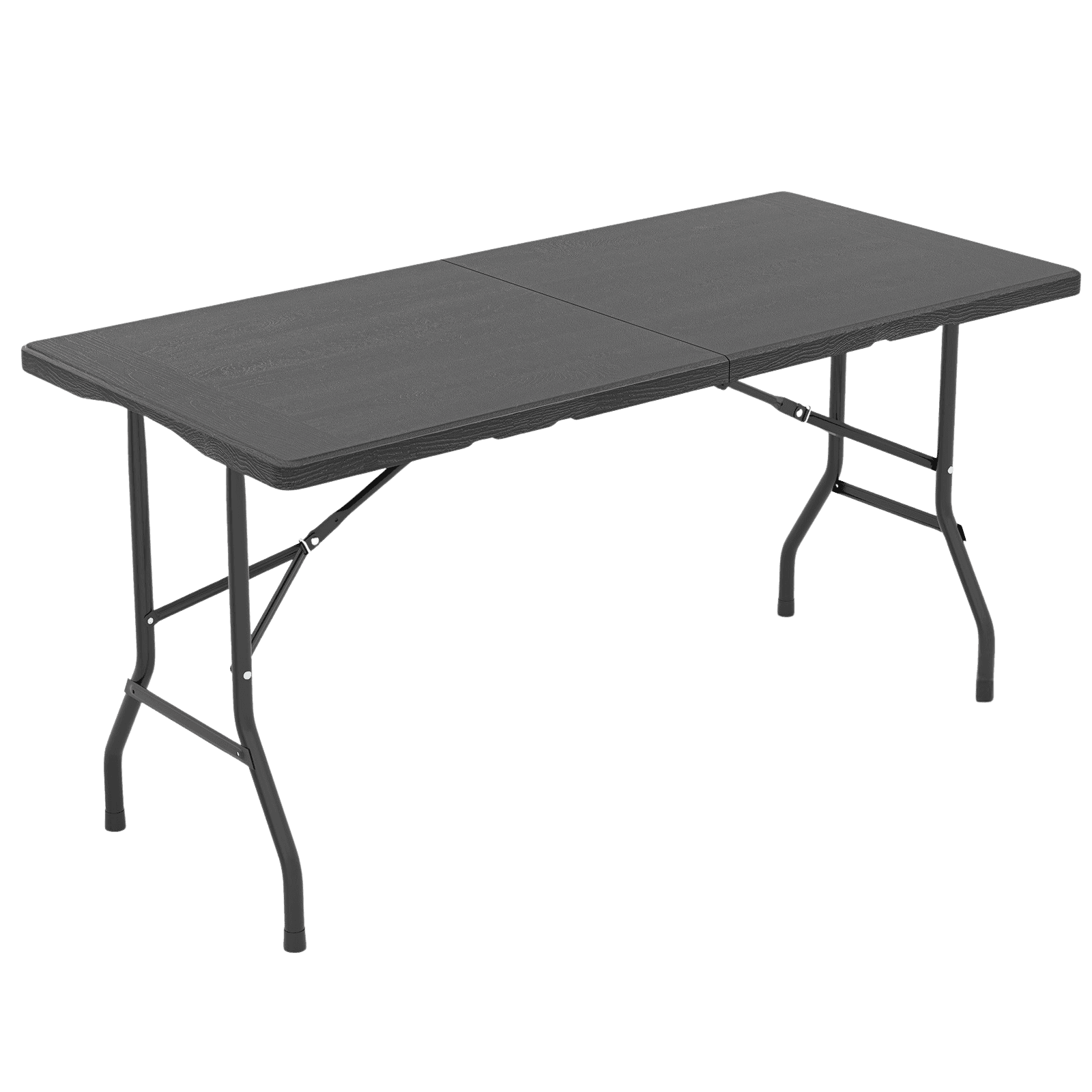northix, Folding Picnic Table, Hdpe Wood Grain, 152x70cm, Product 0