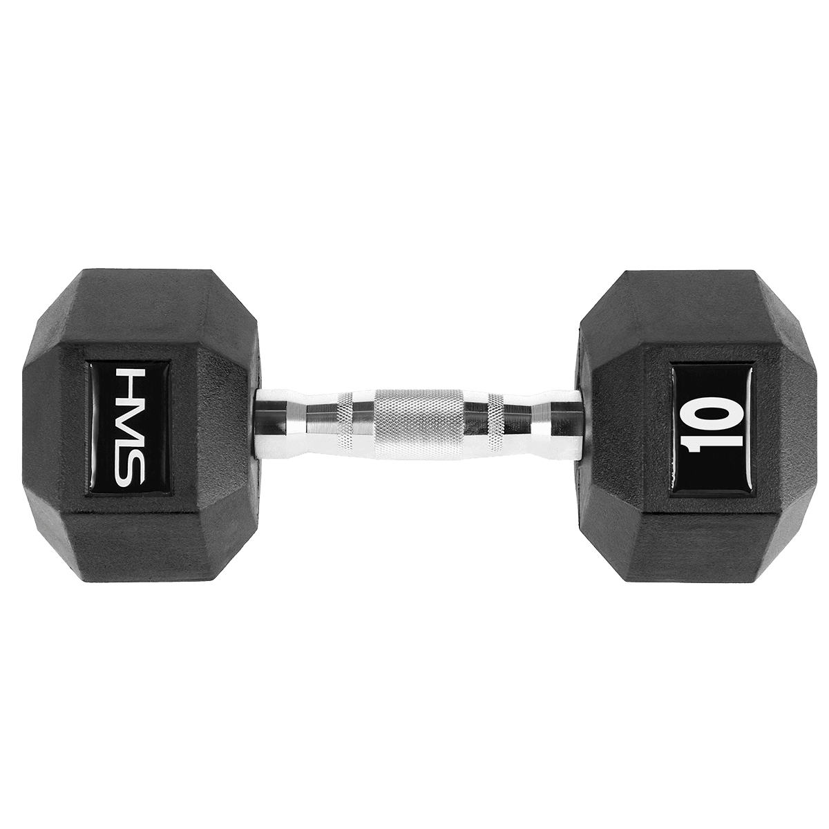 northix, 10 Kg Hex Dumbbell – Rubber Coated, Steel Handle, Product 0