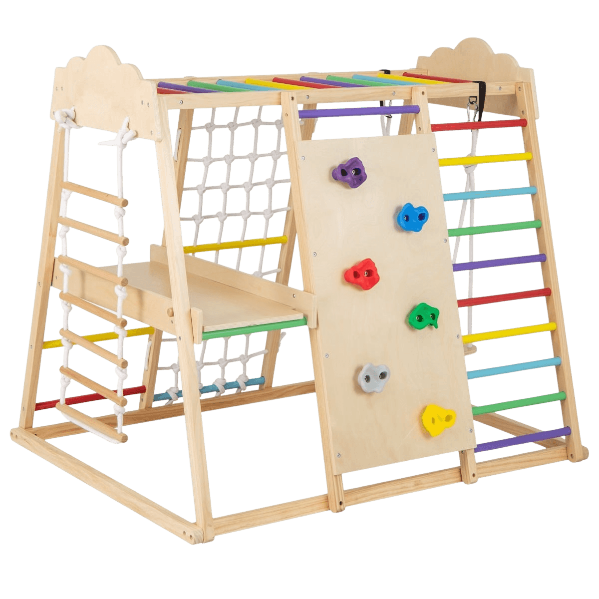 northix, 8-in-1 Montessori Climbing Set With Slide Swing, Product 0