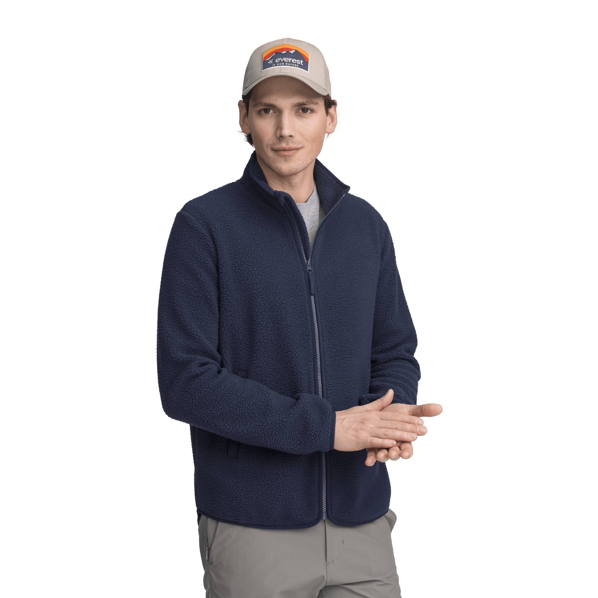 Everest, M Pile Zip Shirt, Model 1