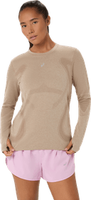 W Road Seamless Ls Top, Brown