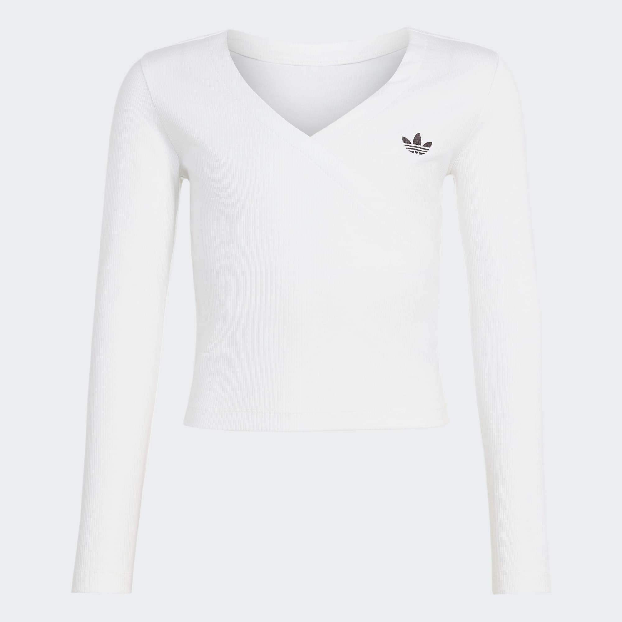 ADIDAS ORIGINALS, Adidas Originals Slim Mini Rib Wrap Långärmad T-shirt, Product 0