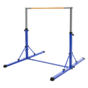 Hauki Gymnastics Bar For Kids, Pink, Adjustable Height 95.5-150 Cm, Foldable Training Bar, Blue