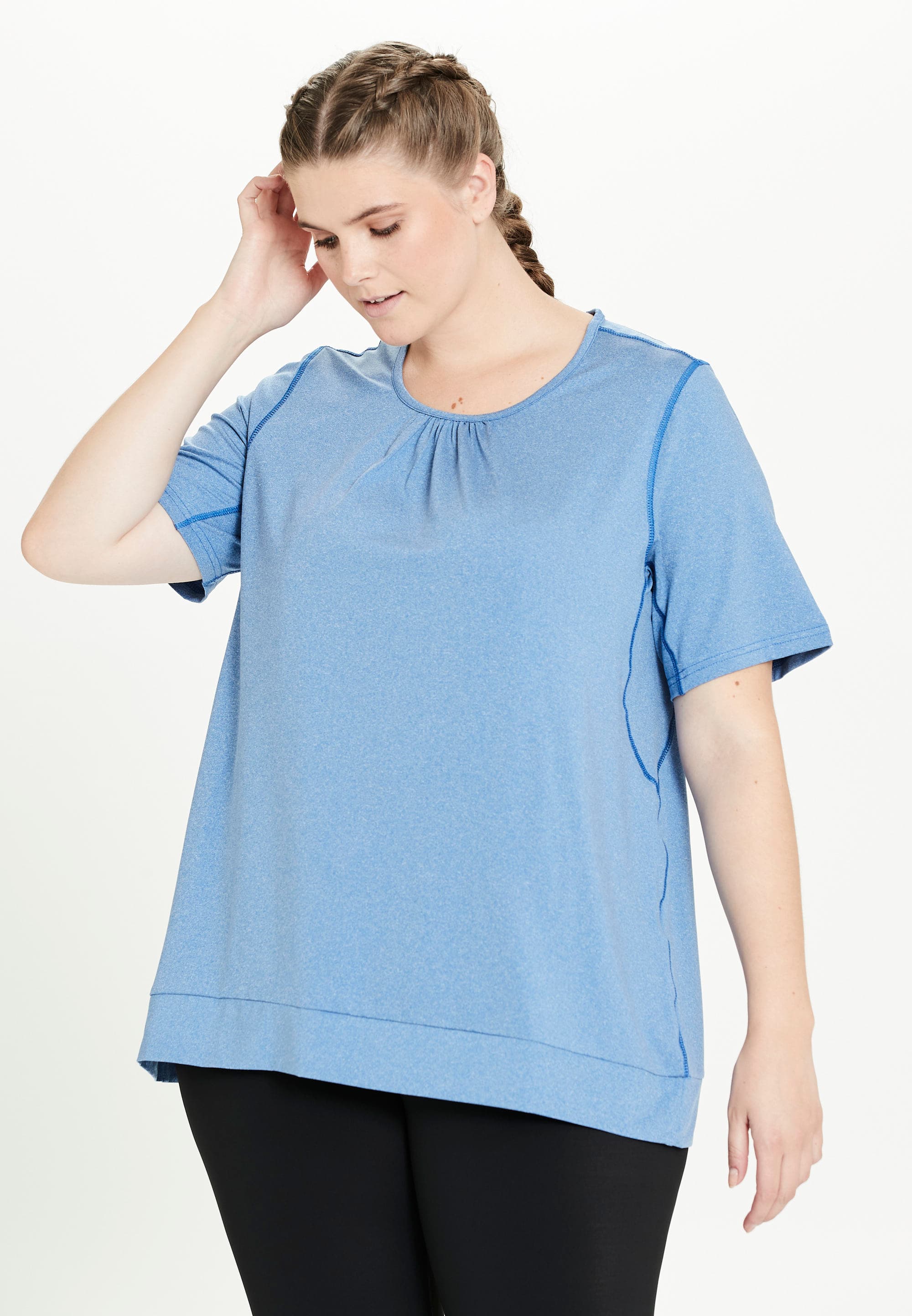 q sportswear, Bree Melange Functional Shirt, Model 1