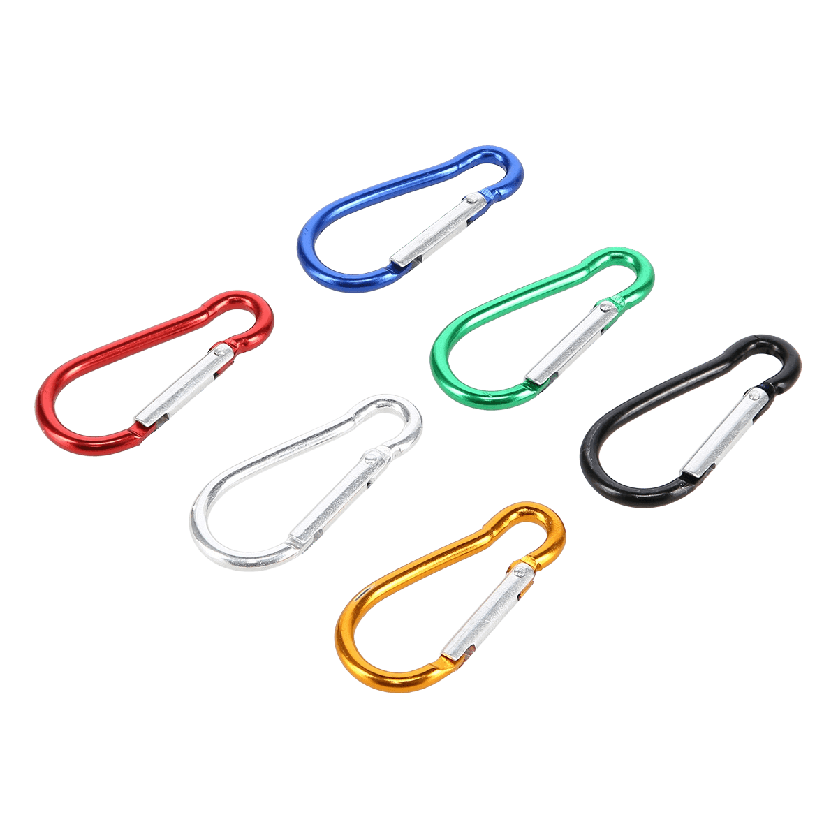 northix, Carabiner Set, 6 Pcs – Durable And Lightweight, Detail 1