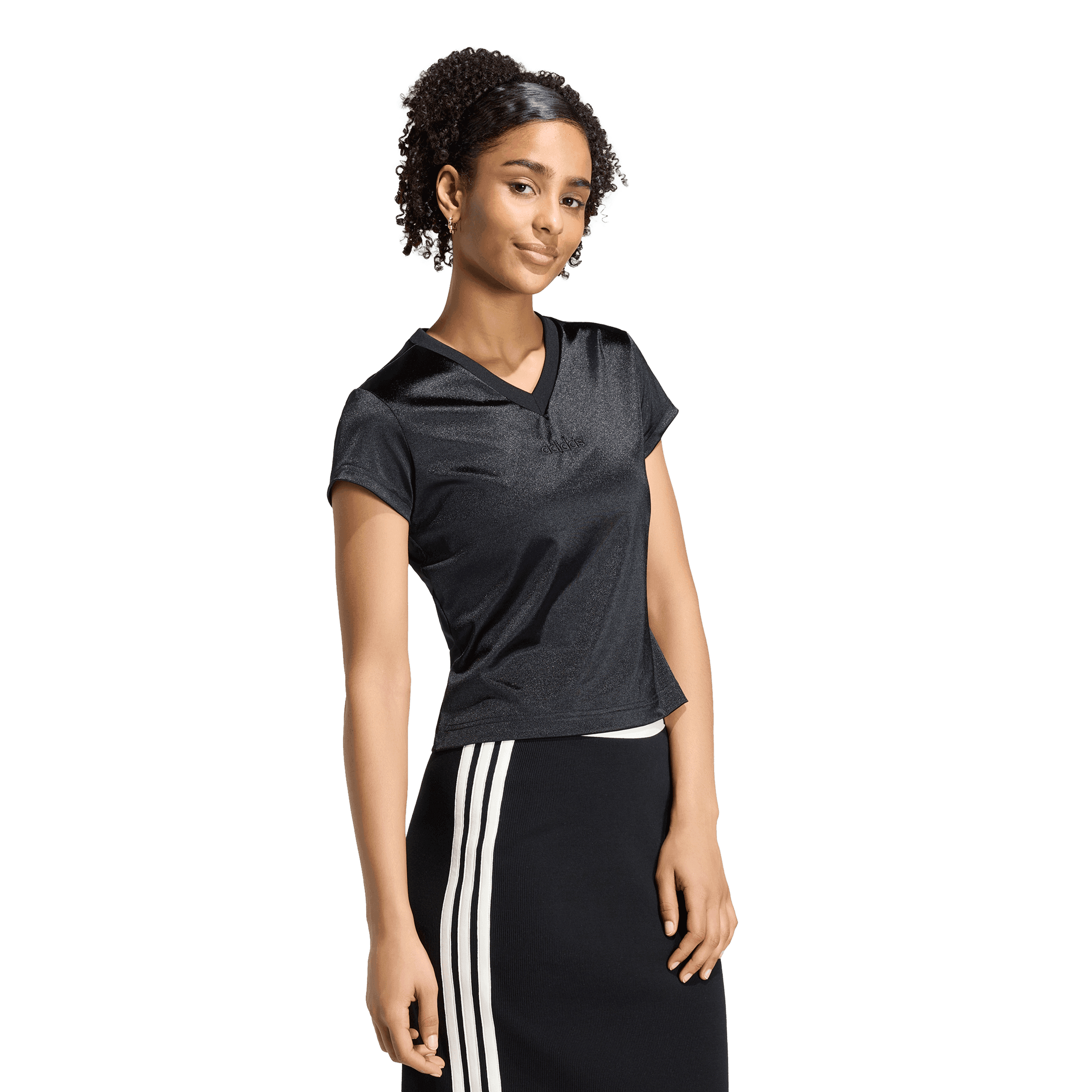 Adidas, W SATIN TEE, Model 1