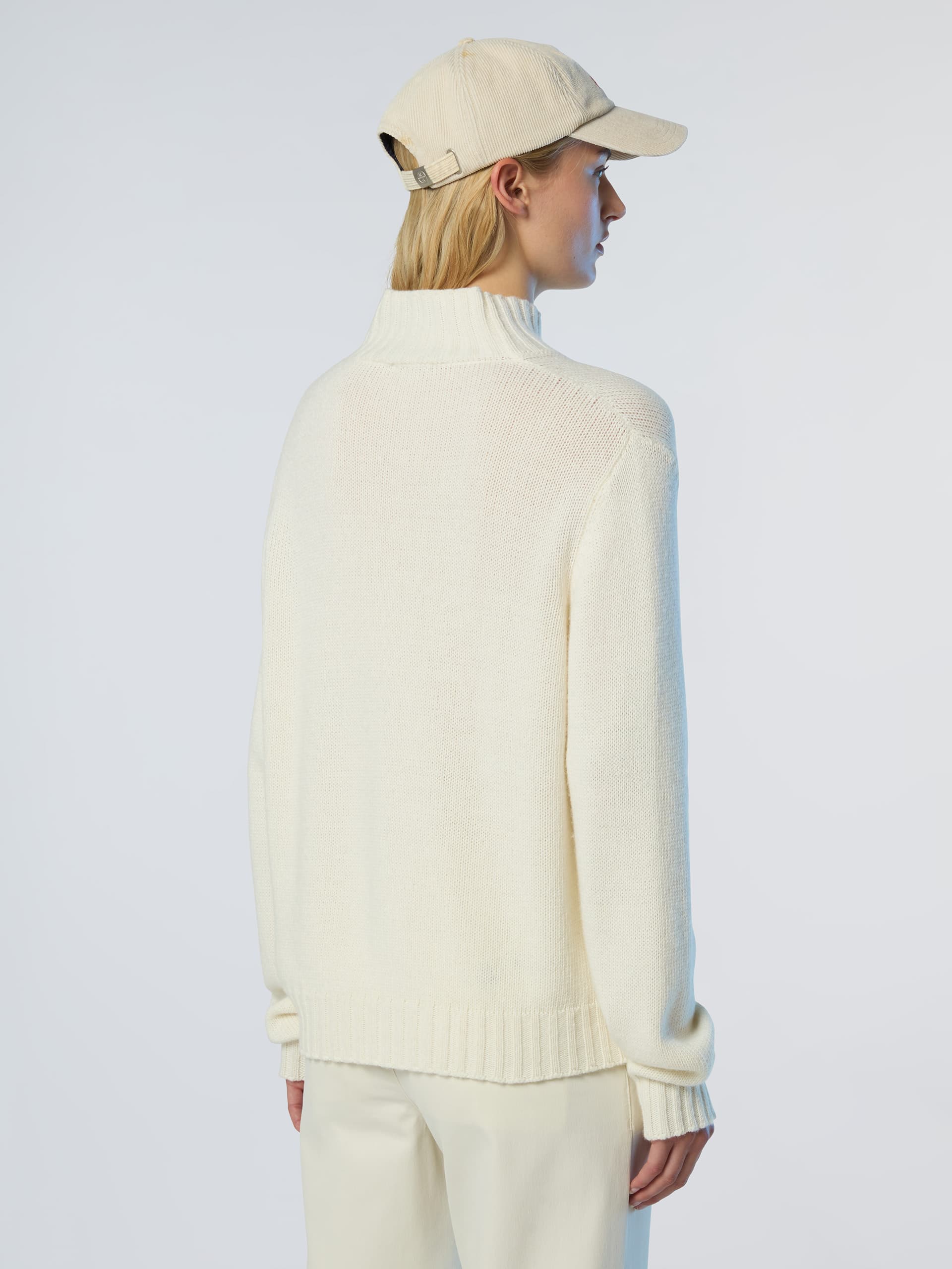 north sails, North Sails Sweater Mock-neck With Maxi Cable Knit, Model 1