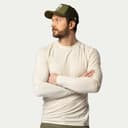 Bn219 Light Merino Ls Crew Men's, White