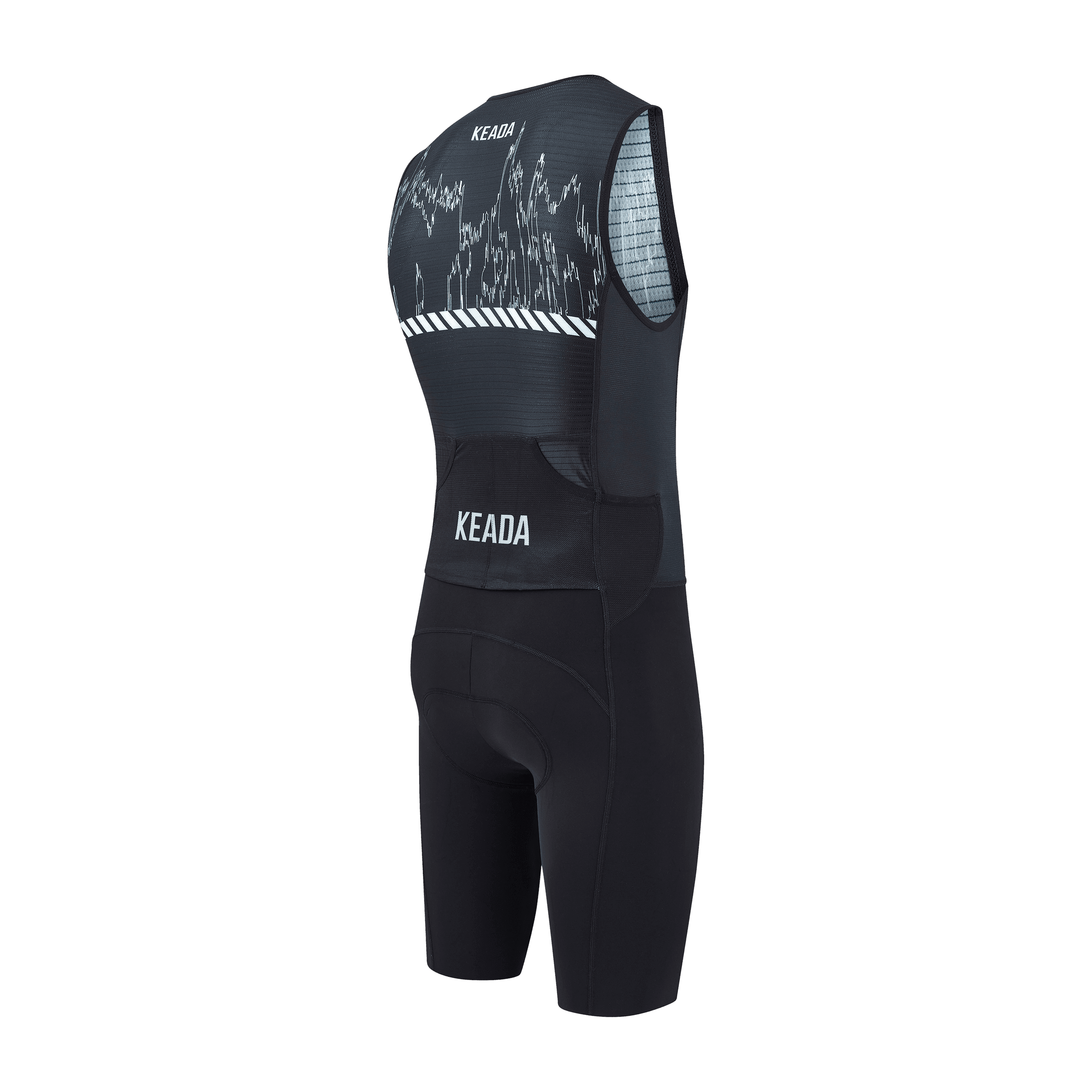keada sports, Mens Sleeveless Trisuit - Signal One, Detail 1