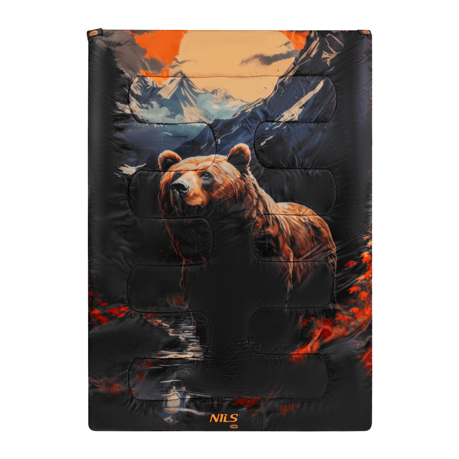 northix, 3-in-1 Double Sleeping Bag, Bear Design, Product 0