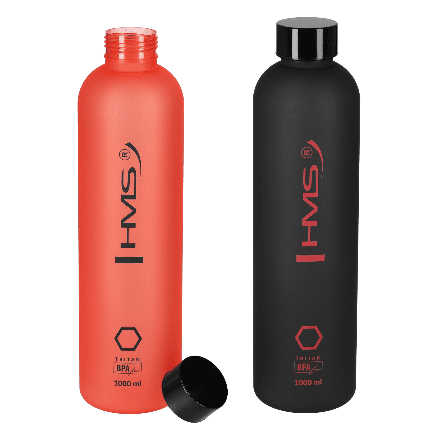 northix, Tritan Water Bottle, Black, Leak-proof, 1l, Detail 1