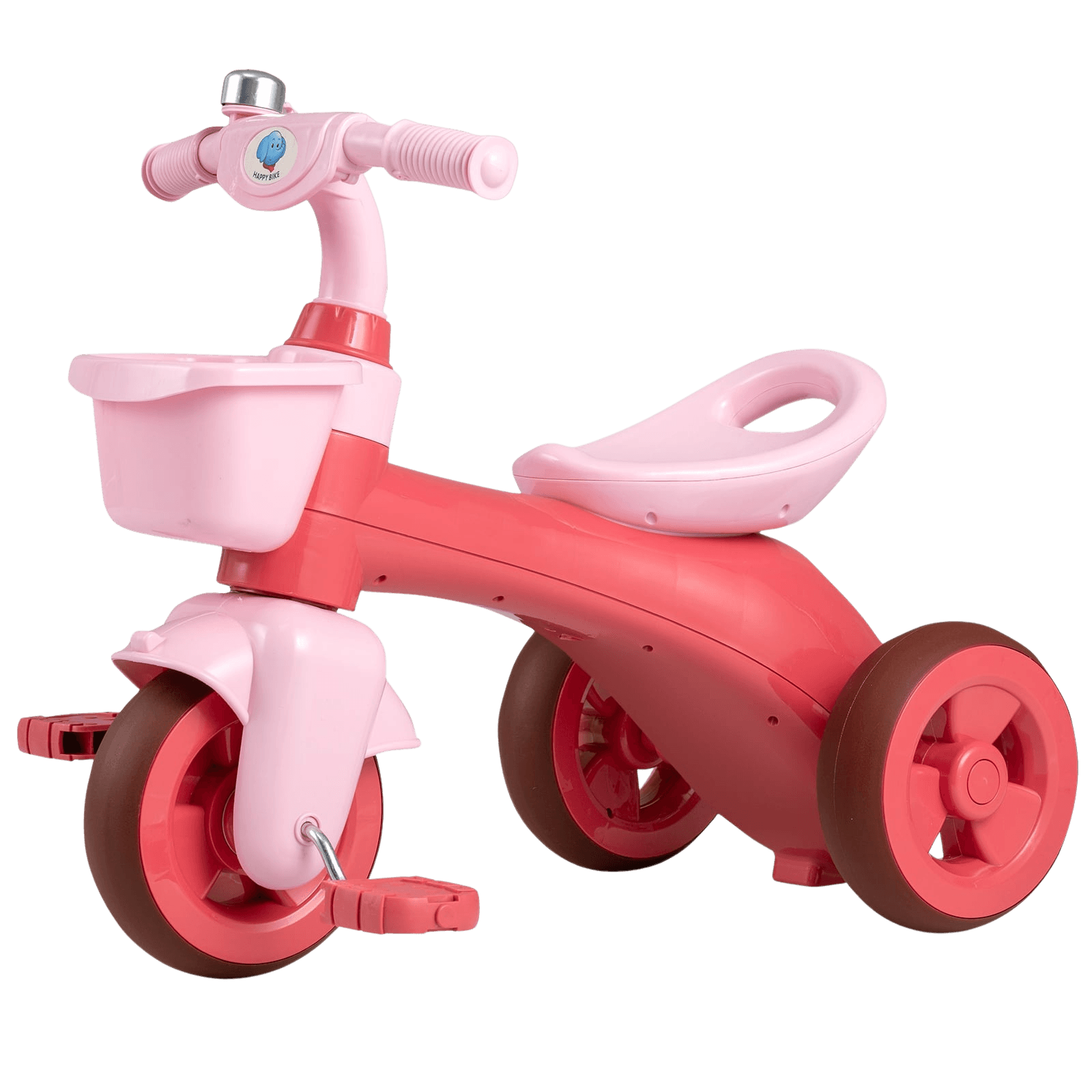 northix, Toddler Tricycle With Limited Steering, Pink, Ergonomic Seat, Product 0