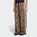 Adidas Originals Satin Snake Print Wide Leg Träningsbyxor, Brown