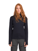 Structured Quarter Zip, Tekninen paita, Naisten, Black