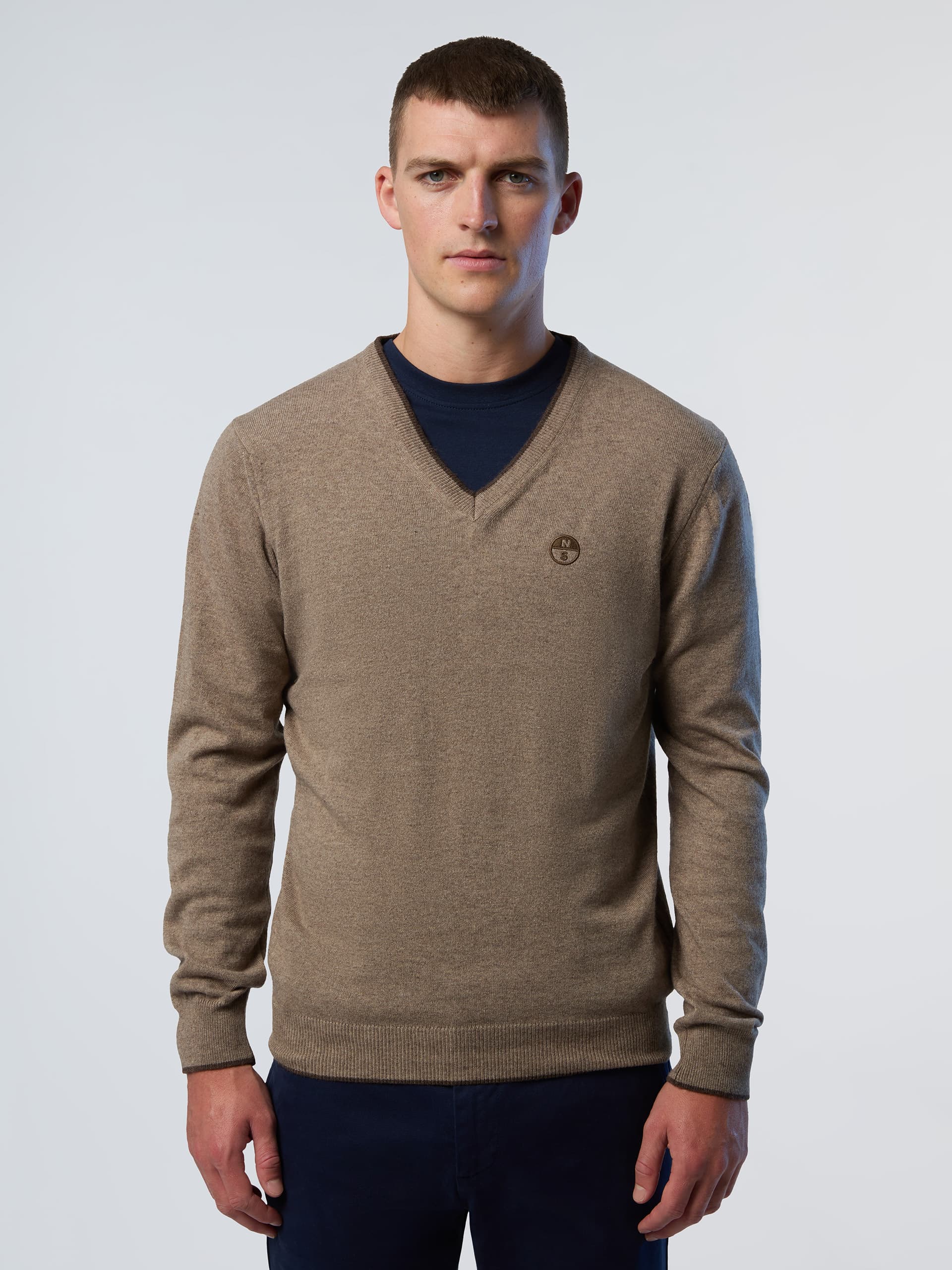 north sails, North Sails Sweater V-neck With Embroidered Logo, Product 0