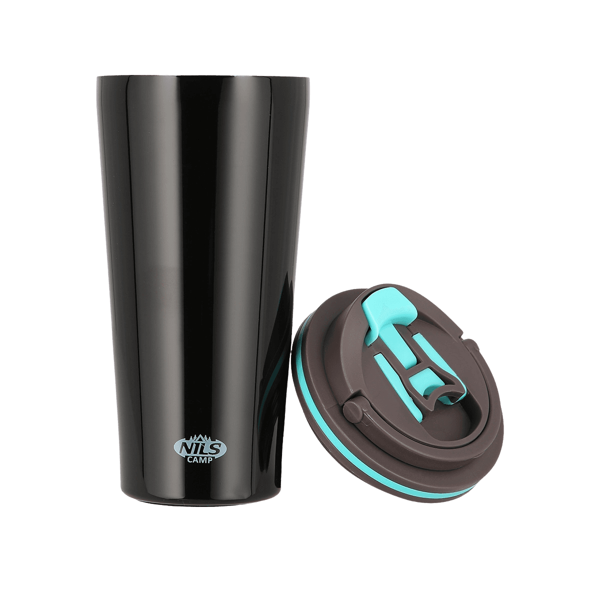 northix, Black Thermal Cup, 18 Oz, Insulated Stainless Steel, Detail 1