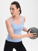 W SOFT FITNESS SINGLET, Blue
