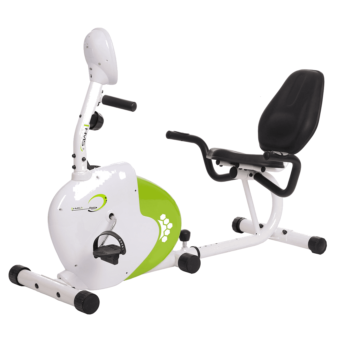 northix, Recumbent Magnetic Exercise Bike, White/green, Product 0