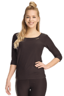 3/4-sleeved Shirt Aet139ls, Brown