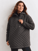W QUILTED ANORAK, Green