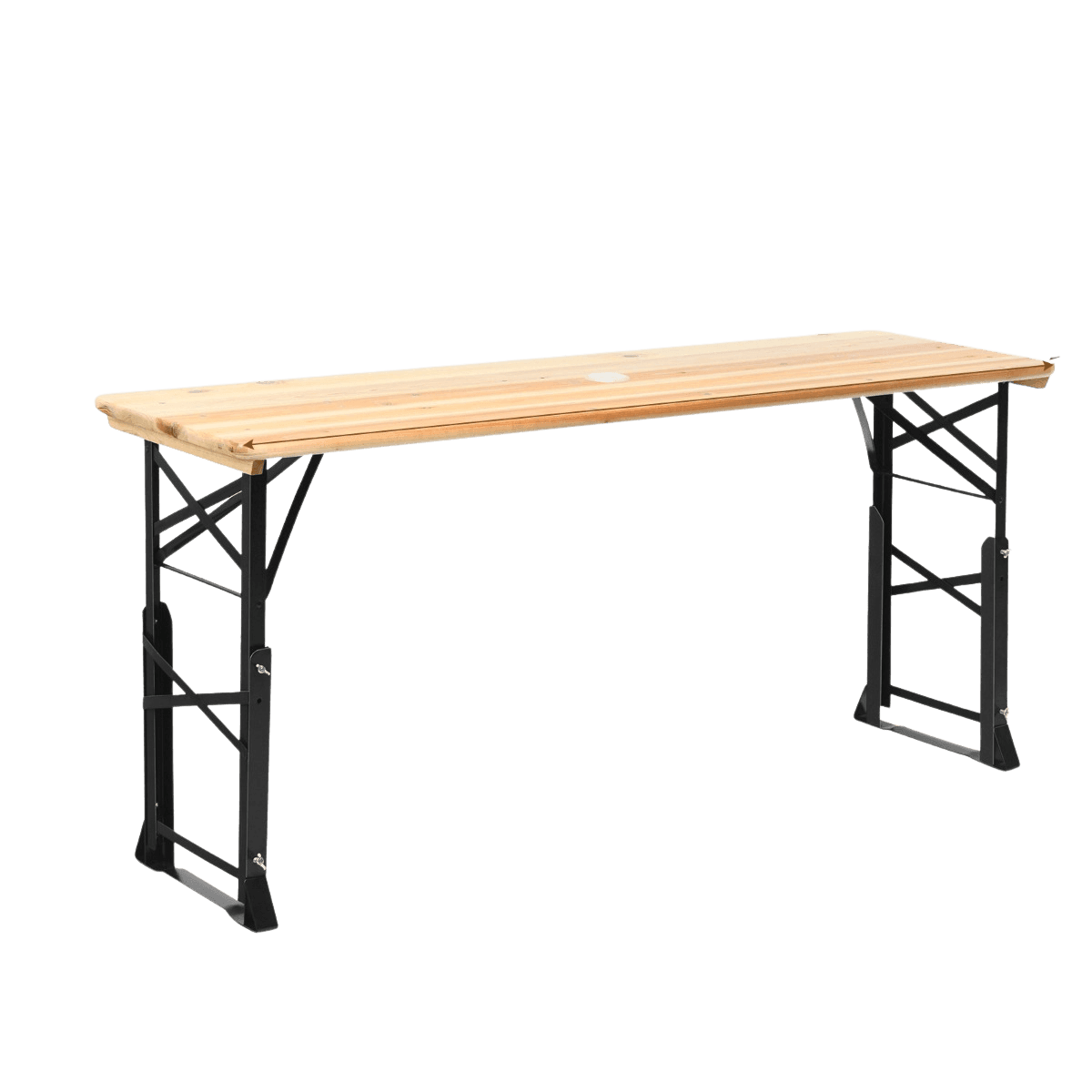 northix, Folding Picnic Table, Wood, Adjustable Height, Umbrella Hole, Product 0