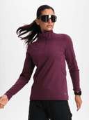 W Run Warm Half Zip, Red